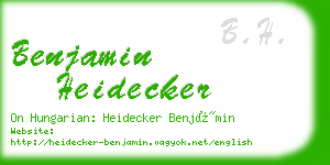 benjamin heidecker business card